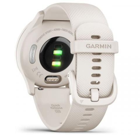 Garmin vivomove Sport - Ivory Case and Silicone Band with Peach Gold Accents (010-02566-01)