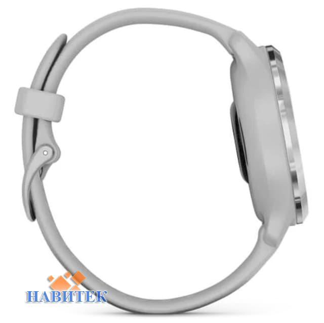Garmin Venu 2S Silver Stainless Steel Bezel with Mist Gray Case and Silicone Band (010-02429-12)