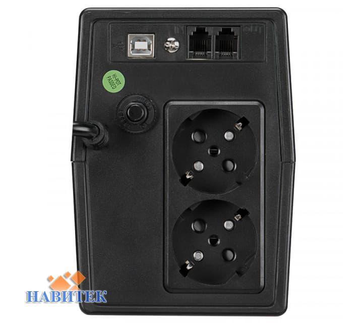 FSP IFP600, 600ВА/360Вт, USB, LCD, Schuko x 2, AVR, Black (PPF3602700)