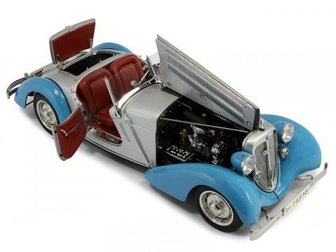 СMC Audi 225 Front Roadster 1935 1/18 Limited Edition Blue/Silve