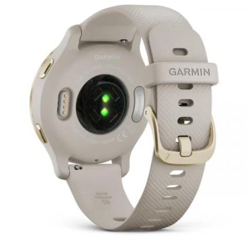 Garmin Venu 2S Light Gold Stainless Steel Bezel with Light Sand Case and Silicone Band (010-02429-11)