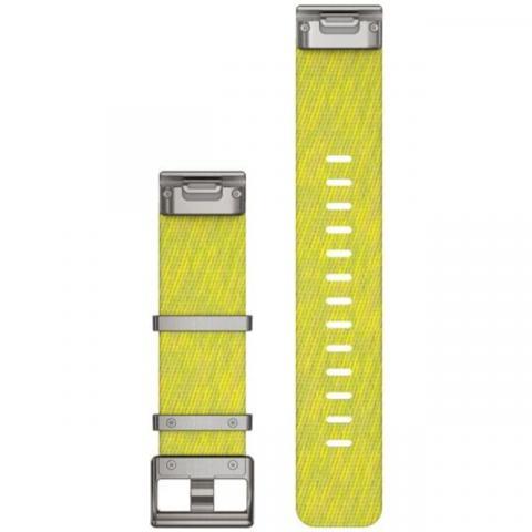 Garmin MARQ QuickFit 22 Jacquard Weave Nylon Strap, Yellow/Green (010-12738-23)