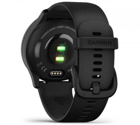 Garmin vivomove Sport - Black Case and Silicone Band with Slate Accents (010-02566-00)
