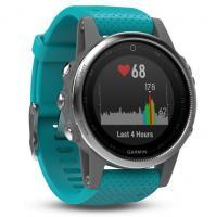 Garmin fenix 5S Silver with Turquoise Band (010-01685-01) - фото 2
