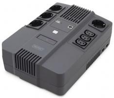 Digitus All-in-One, 600VA/360W, LED, 4xSchuko/3xC13, RJ45, USB (DN-170110)