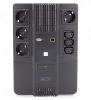 Digitus All-in-One, 600VA/360W, LED, 4xSchuko/3xC13, RJ45, USB (DN-170110) - фото 2