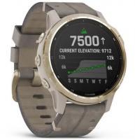 Garmin fenix 6S Pro Solar Light Gold with Shale Gray Suede Band (010-02409-26) - фото 3