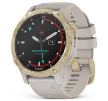 Garmin Descent Mk2S Light Gold with Light Sand Silicone Band (010-02403-01) - фото 1
