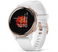Garmin Venu 2S Rose Gold Stainless Steel Bezel with White Case and Silicone Band (010-02429-13) - фото 1