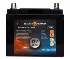 LogicPower LP LiFePO4 12V-50Ah плюс слева - фото 1