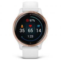 Garmin Venu 2S Rose Gold Stainless Steel Bezel with White Case and Silicone Band (010-02429-13) - фото 4