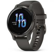 Garmin Venu 2S Slate Stainless Steel Bezel with Graphite Case and Silicone Band (010-02429-10) - фото 1