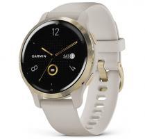 Garmin Venu 2S Light Gold Stainless Steel Bezel with Light Sand Case and Silicone Band (010-02429-11) - фото 1