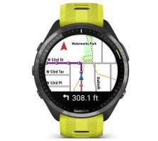 Garmin Forerunner 965, Carbon Gray DLC Titanium Bezel with Black Case and Amp Yellow/Black Silicone Band (010-02809-12) - фото 4