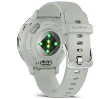 Garmin Venu 3S - Silver Stainless Steel Bezel with Sage Gray Case and Silicone Band (010-02785-01) - фото 4