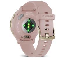 Garmin Venu 3S - Soft Gold Stainless Steel Bezel with Dust Rose Case and Silicone Band (010-02785-03) - фото 4